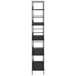 Berkfield Home Decorative 5-Layer Book Shelf Black 60x27.6x158.5 cm Engineered Wood - thumbnail 4