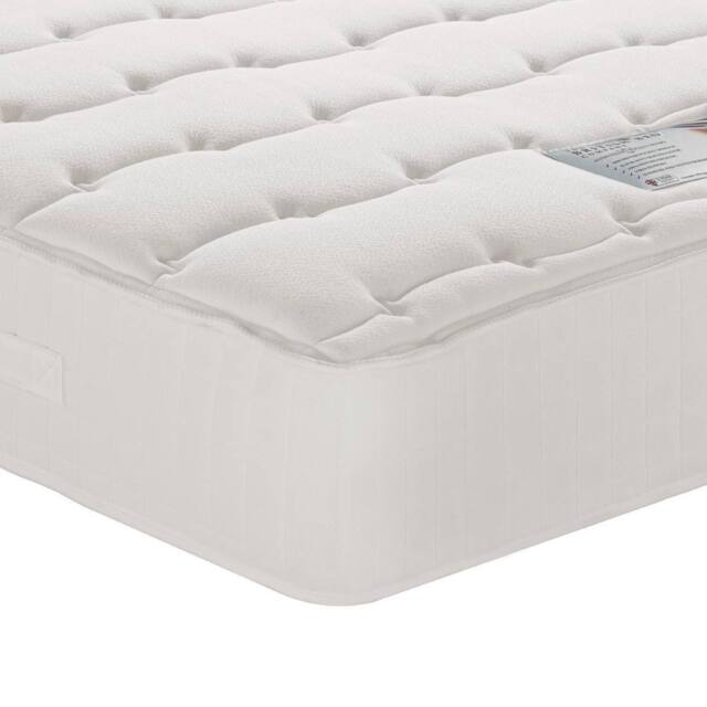 British Bed Company Anniversary Pocket Ortho 1000 Mattress in White - Size: Double - image 1