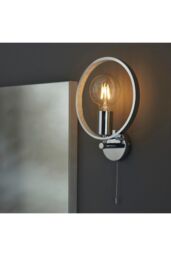 Netlighting Merola Contemporary Designer Crystal LED Wall Light Chrome Warm White IP44 in Clear - thumbnail 2
