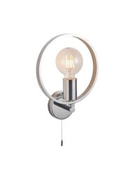 Netlighting Merola Contemporary Designer Crystal LED Wall Light Chrome Warm White IP44 in Clear