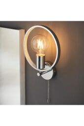Netlighting Merola Contemporary Designer Crystal LED Wall Light Chrome Warm White IP44 in Clear - thumbnail 6