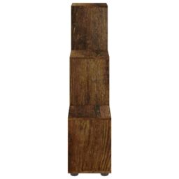 Berkfield Home Staircase Bookcase Smoked Oak 107 cm Engineered Wood in Brown - thumbnail 5