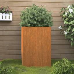 Berkfield Home Planter 52x48x75 cm Corten Steel in Brown - Size: 52 x 48 x 75 cm - thumbnail 2