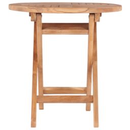 Berkfield Home Folding Garden Table 45 cm Solid Teak Wood in Brown - thumbnail 2