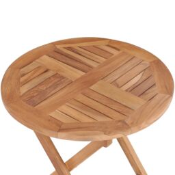 Berkfield Home Folding Garden Table 45 cm Solid Teak Wood in Brown - thumbnail 5