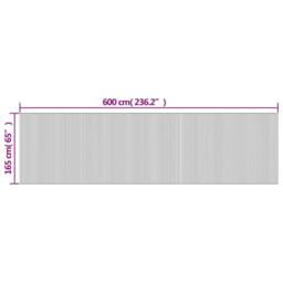 Berkfield Home Room Divider Brown 165x600 cm Bamboo - thumbnail 9