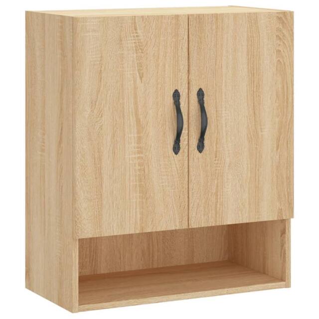 Berkfield Home Wall Cabinet Sonoma Oak 60x31x70 cm Engineered Wood in Brown - Size: 60 x 31 x 70 cm - image 1