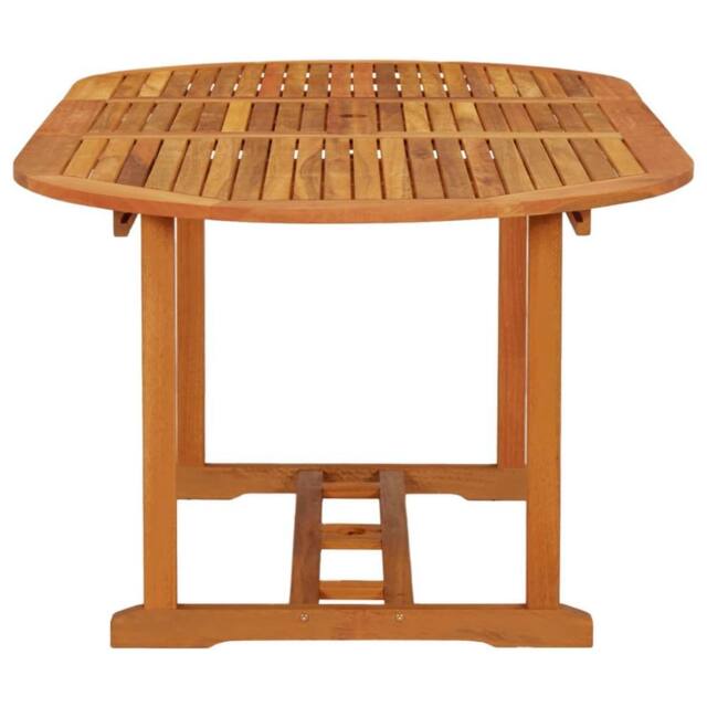 Berkfield Home Garden Table 200x100x75 cm Solid Wood Eucalyptus in Brown - Size: 200 x 100 x 75 cm - image 1