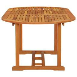 Berkfield Home Garden Table 200x100x75 cm Solid Wood Eucalyptus in Brown - Size: 200 x 100 x 75 cm - thumbnail 1