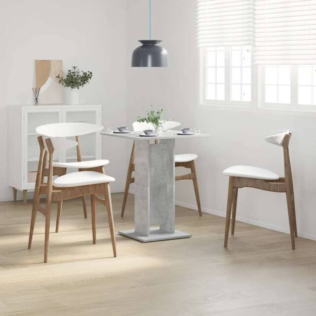 Berkfield Home Durable Bistro Table Concrete Grey 60x60x75 cm Engineered Wood - Size: 60 x 60 x 75 cm - image 1