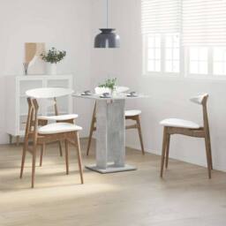 Berkfield Home Durable Bistro Table Concrete Grey 60x60x75 cm Engineered Wood - Size: 60 x 60 x 75 cm