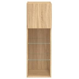 Berkfield Home TV Cabinets with LED Lights 2 pcs Sonoma Oak 30.5x30x90 cm in Light Brown - thumbnail 9