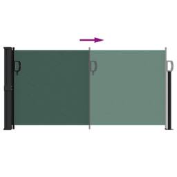 Berkfield Home Retractable Side Awning Dark Green 100x500 cm - thumbnail 5