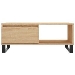 Berkfield Home Coffee Table Sonoma Oak 90x50x36.5 cm Engineered Wood in Brown - thumbnail 5