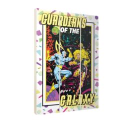 Marvel Guardians Of The Galaxy Galactic Groove - Adem Wood Print - thumbnail 2