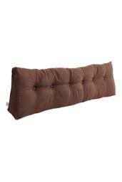 Storage Pocket Design Washable Headboard Wedge Pillow in Brown - Size: Large - thumbnail 7