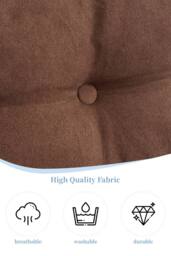 Storage Pocket Design Washable Headboard Wedge Pillow in Brown - Size: Large - thumbnail 4
