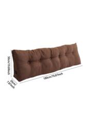 Storage Pocket Design Washable Headboard Wedge Pillow in Brown - Size: Large - thumbnail 8