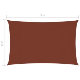 Berkfield Home Sunshade Sail Oxford Fabric Rectangular 2x5 m Terracotta in Orange - thumbnail 6