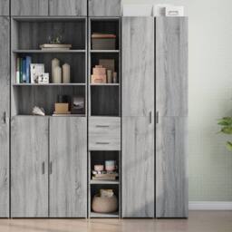 Berkfield Home Highboard Grey Sonoma 30x42.5x185 cm Engineered Wood