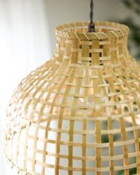 Dibor Traditional Style Medium Bamboo Dome Lamp Shade Ceiling Light Shade H25 x Dia 36cm in Natural - thumbnail 3