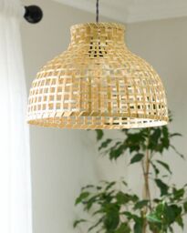 Dibor Traditional Style Medium Bamboo Dome Lamp Shade Ceiling Light Shade H25 x Dia 36cm in Natural - thumbnail 2