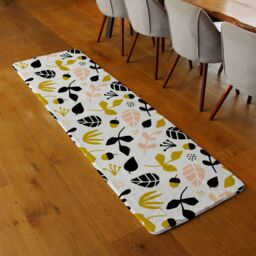 Benjamin Tate Design Leaves Acorns & Branches Runner Rug in Natural - Size: 67 cm x 230 cm - thumbnail 2
