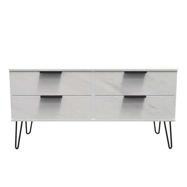 Ready Assembled 2 U Fuji 4 Drawer Bed Box (Ready Assembled) in Off-White - image 1