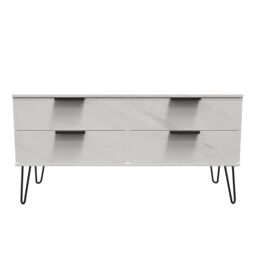 Ready Assembled 2 U Fuji 4 Drawer Bed Box (Ready Assembled) in Off-White - thumbnail 1