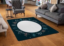Benjamin Tate Design Winter Flowers Rug in Natural - Size: Large - thumbnail 2