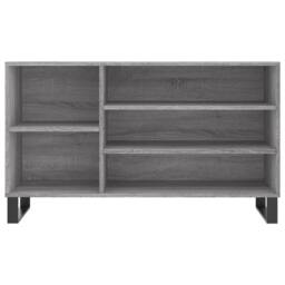 Berkfield Home Shoe Cabinet Grey Sonoma 102x36x60 cm Engineered Wood - Size: 102 x 36 x 60 cm - thumbnail 4