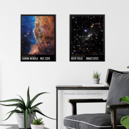 Artery8 Wall Art Print Pack of 4 NASA James Webb Space Telescope Southern Ring Carina Nebula Cosmic Cliffs Deep Field Images Living Room s Set - thumbnail 6