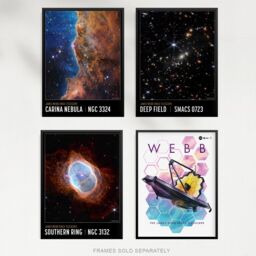 Artery8 Wall Art Print Pack of 4 NASA James Webb Space Telescope Southern Ring Carina Nebula Cosmic Cliffs Deep Field Images Living Room s Set - thumbnail 5