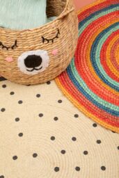 Orsina Kids Round Rug in Cream - Size: 100 cm diameter - thumbnail 2