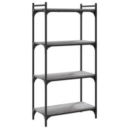 Berkfield Home Decorative Bookcase 4-Tier Grey Sonoma 60x30x120 cm Engineered Wood - Size: 60 x 30 x 120 cm - thumbnail 6