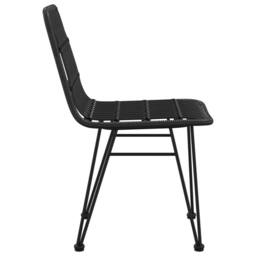 Berkfield Home Garden Chairs 2 pcs Black 48x62x84 cm PE Rattan - Size: 48 x 62 x 84 cm - thumbnail 5