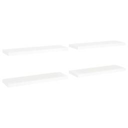 Berkfield Home Floating Wall Shelves 4 pcs White 80x23.5x3.8 cm MDF - thumbnail 2