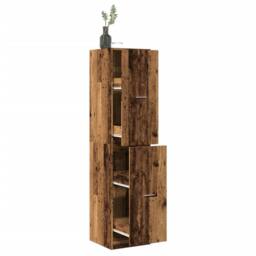 Berkfield Home Elegant Apothecary Cabinet¬†Old Wood 40x41x174.5 cm Engineered Wood in Brown - thumbnail 2