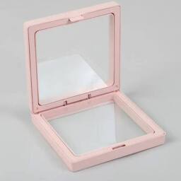 KDMD Pink 3D Floating Frame Display 9x9cm - Jewelry & Collectibles Showcase in Light Pink - Size: 9x9 cm - thumbnail 2