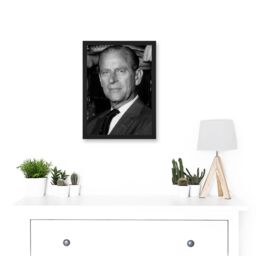 Artery8 Warren Portrait Prince Philip Duke Edinburgh Photo Artwork Framed Wall Art Print A4 in Black - thumbnail 2