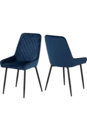 Seconique Hamilton Large Dining Set with Avery Chairs in Blue - thumbnail 4