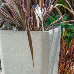Primrose Stone Effect Resin Indoor Outdoor Flared Planter Trough in Grey 76cm - thumbnail 3