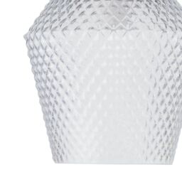 First Choice Lighting Set of 2 Porter - Clear Textured Glass Easy Fit Pendant Shades - thumbnail 3