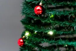 Shatchi 5Ft Prelit Pop up Christmas Tree with Red Baubles & Battery Operated LED Warm White Lights in Green - thumbnail 6