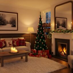 Shatchi 5Ft Prelit Pop up Christmas Tree with Red Baubles & Battery Operated LED Warm White Lights in Green - thumbnail 4