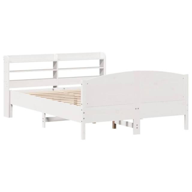 Berkfield Home Decorative Bed Frame without Mattress White 135x190 cm Double Sol - image 1