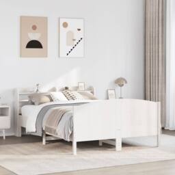 Berkfield Home Decorative Bed Frame without Mattress White 135x190 cm Double Sol - thumbnail 2