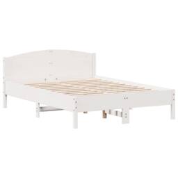 Berkfield Home Decorative Bed Frame without Mattress White 135x190 cm Double Sol - thumbnail 7
