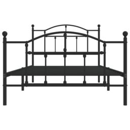 Berkfield Home Metal Bed Frame with Headboard & Footboard Black 107x203 cm - thumbnail 5