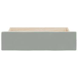 Berkfield Home Bed Storage Drawers 2 pcs Light Grey Engineered Wood & Velvet - thumbnail 4